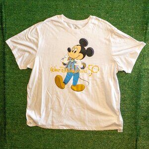 DISNEY PARKS 50TH ANNIVERSARY DISNEY WORLD WOMENS SHIRT SHORT SLEEVE SIZE XXL